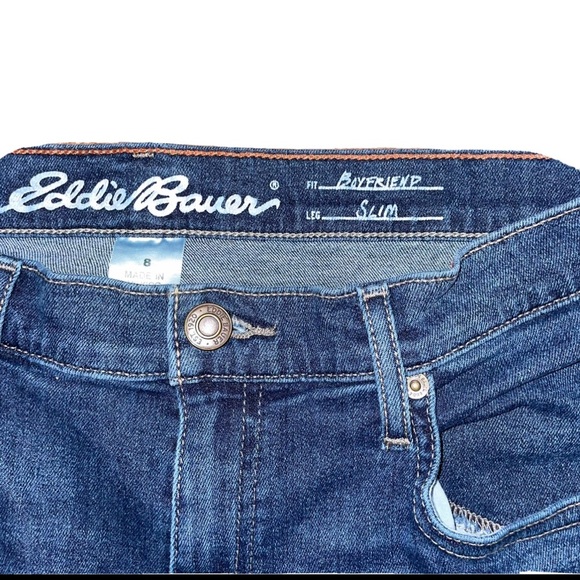 eddie bauer womens jeans size 8 Boyfriend Slim Denim Preloved Condition - Picture 4 of 8